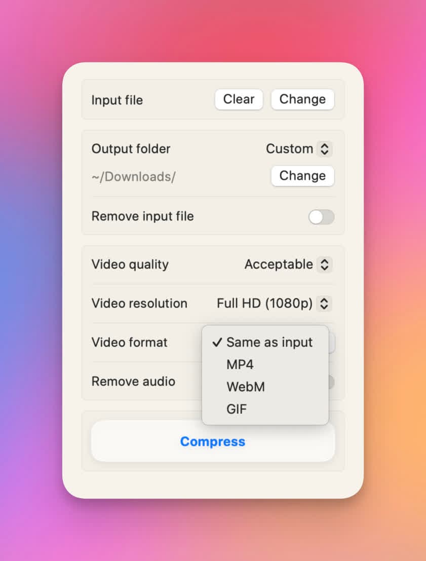 CompressX supported formats